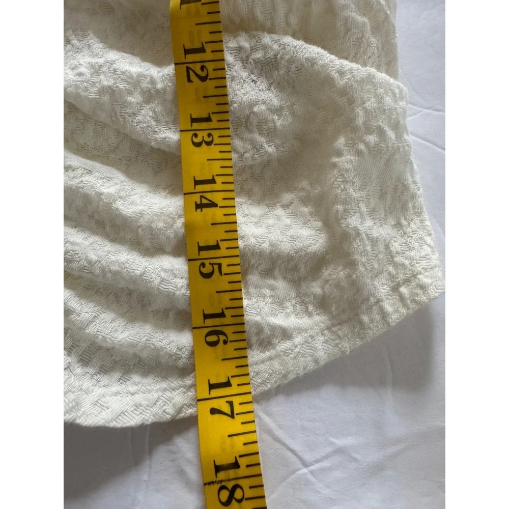 Free People Halter Top Womens M Ivory Gardenia Ruched Cut‎ Out Boho
